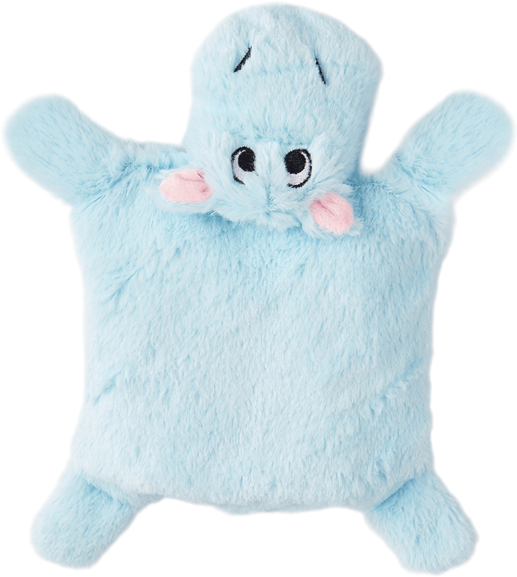 Brinquedo Pelúcia Fofos Hipopótamo Puppy Azul Claro para Cães - Tam. Único
