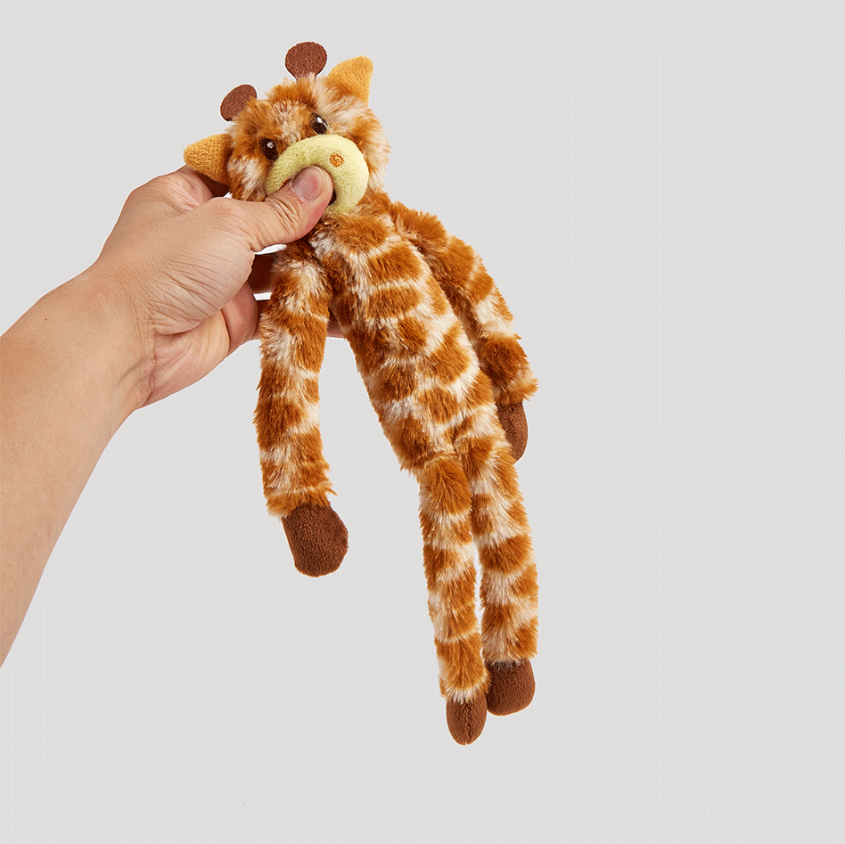 Brinquedo Pelúcia Fofos Girafa e Elefante Colorido para Cães - Tam. Único