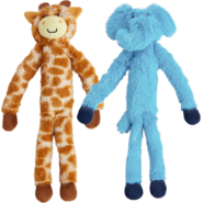 Brinquedo Pelúcia Fofos Girafa e Elefante Colorido para Cães - Tam. Único