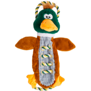 Brinquedo Pelúcia Fofos Pato com Corda Marrom para Cães - Tam. Único