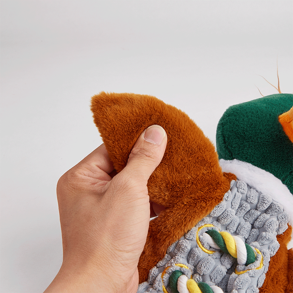 Brinquedo Pelúcia Fofos Pato com Corda Marrom para Cães - Tam. Único