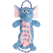 Brinquedo Pelúcia Fofos Elefante Brincadeira De Corda Azul Claro para Cães - Tam. Único