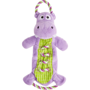 Brinquedo Pelúcia Fofos Hipopótamo Brincadeira De Corda Roxo para Cães - Tam. Único
