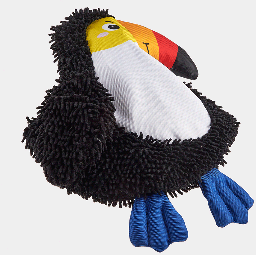 Brinquedo Pelúcia Fofos Tucano Tough Crocante Preto para Cães - Tam. Único