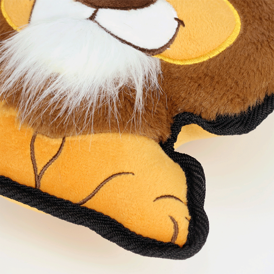 Brinquedo Pelúcia Fofos Leão Safari Marrom para Cães - Tam. Único