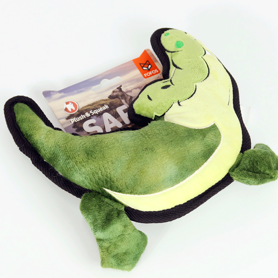 Brinquedo Pelúcia Fofos Crocodilo Safari Verde para Cães - Tam. Único