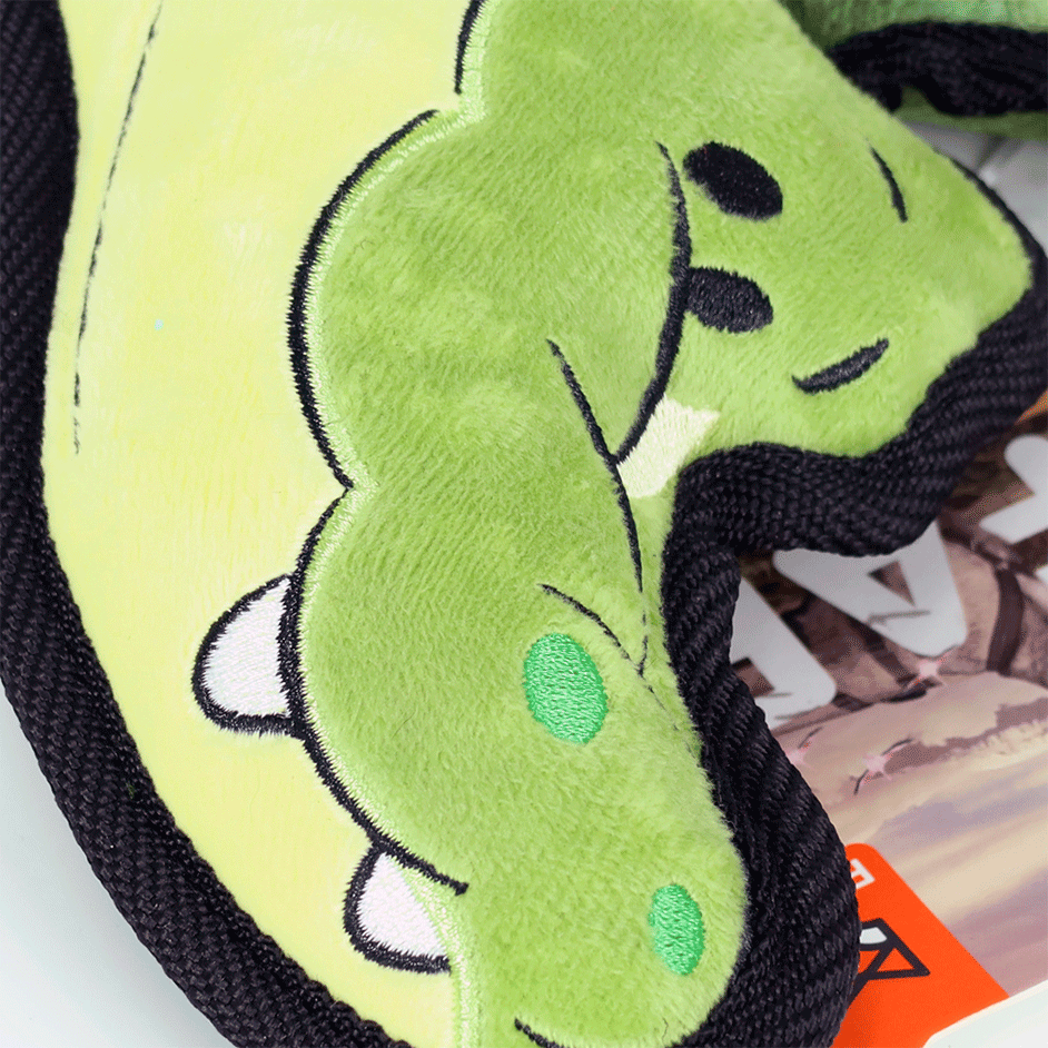 Brinquedo Pelúcia Fofos Crocodilo Safari Verde para Cães - Tam. Único