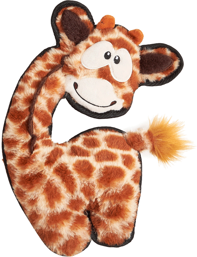 Brinquedo Pelúcia Fofos Girafa Safari Marrom para Cães - Tam. Único