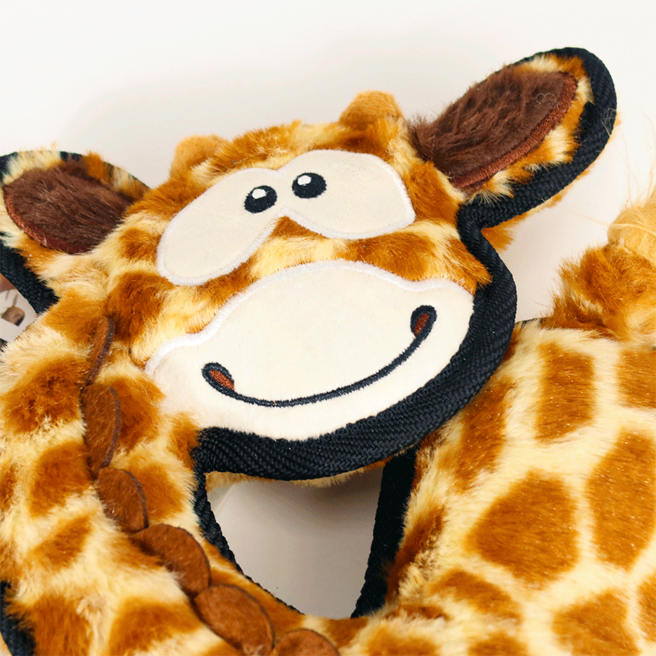 Brinquedo Pelúcia Fofos Girafa Safari Marrom para Cães - Tam. Único