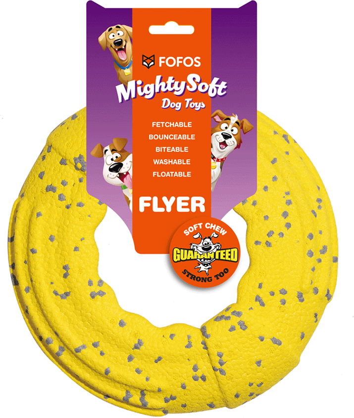 Brinquedo Interativo Fofos Flyer Amarelo para Cães - Tam. Único