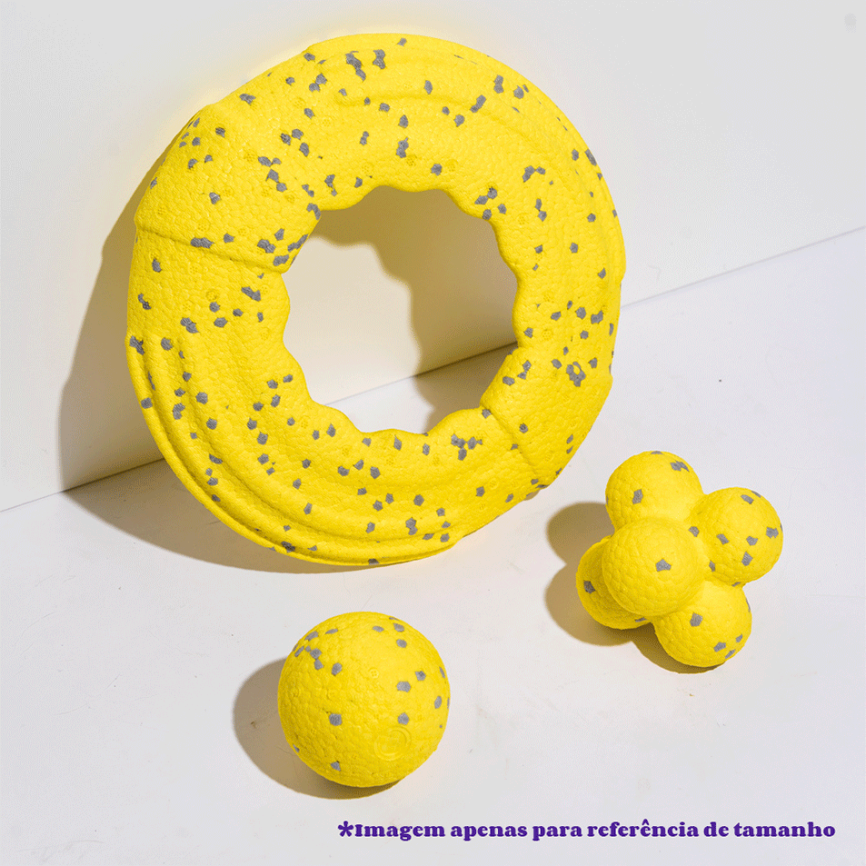 Brinquedo Interativo Fofos Flyer Amarelo para Cães - Tam. Único