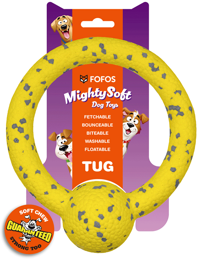 Brinquedo Interativo Fofos Puller Amarelo para Cães - Tam. Único