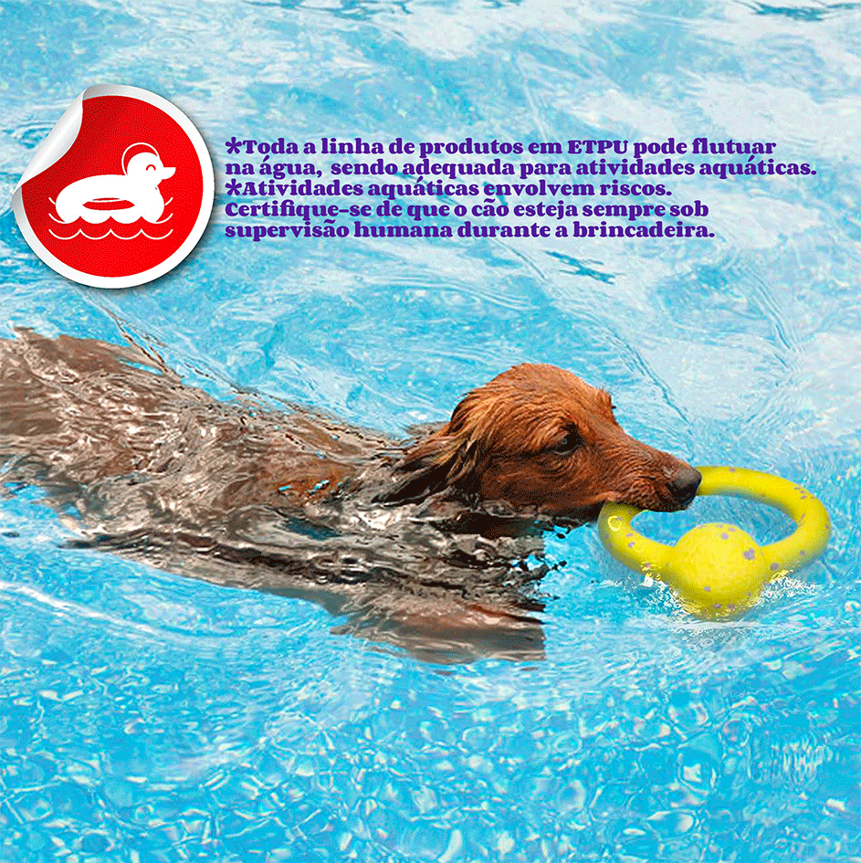 Brinquedo Interativo Fofos Puller Amarelo para Cães - Tam. Único