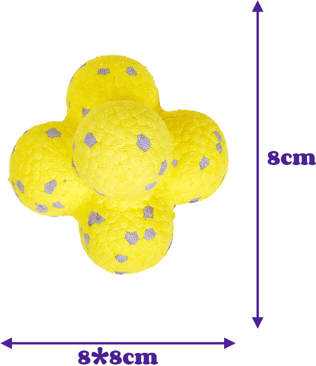Brinquedo Interativo Fofos Molécula Amarelo para Cães - Tam. Único