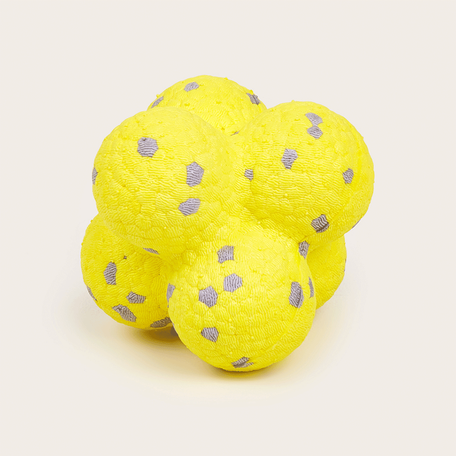 Brinquedo Interativo Fofos Molécula Amarelo para Cães - Tam. Único