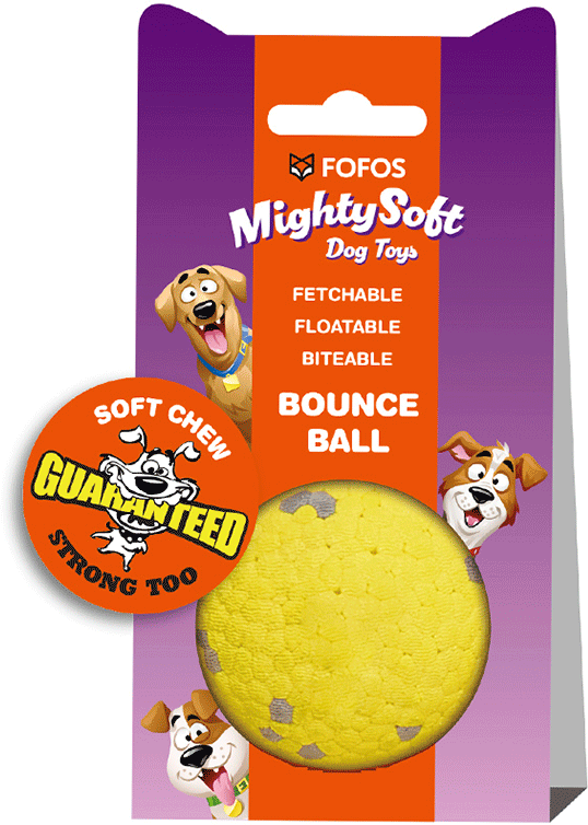 Brinquedo Interativo Fofos Bola Amarelo para Cães - Tam. Único