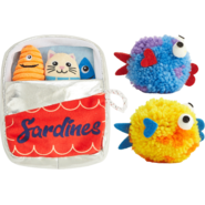 Kit Brinquedo Interativo Fofos Lata de Sardinhas com Catnip para Gatos - Tam. Único