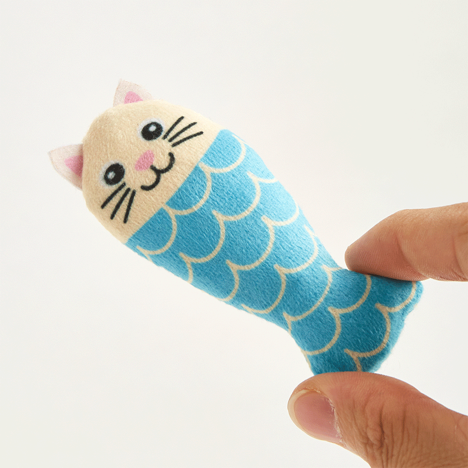 Kit Brinquedo Interativo Fofos Lata de Sardinhas com Catnip para Gatos - Tam. Único