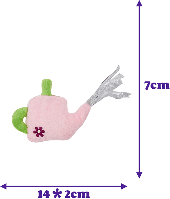 Brinquedo Pelúcia Fofos Regador Rosa com Catnip para Gatos - Tam. Único