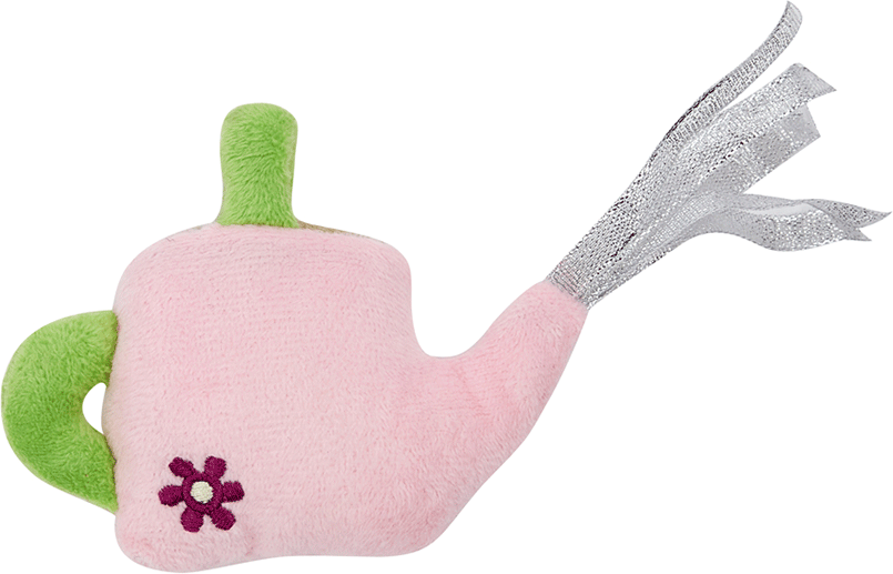 Brinquedo Pelúcia Fofos Regador Rosa com Catnip para Gatos - Tam. Único
