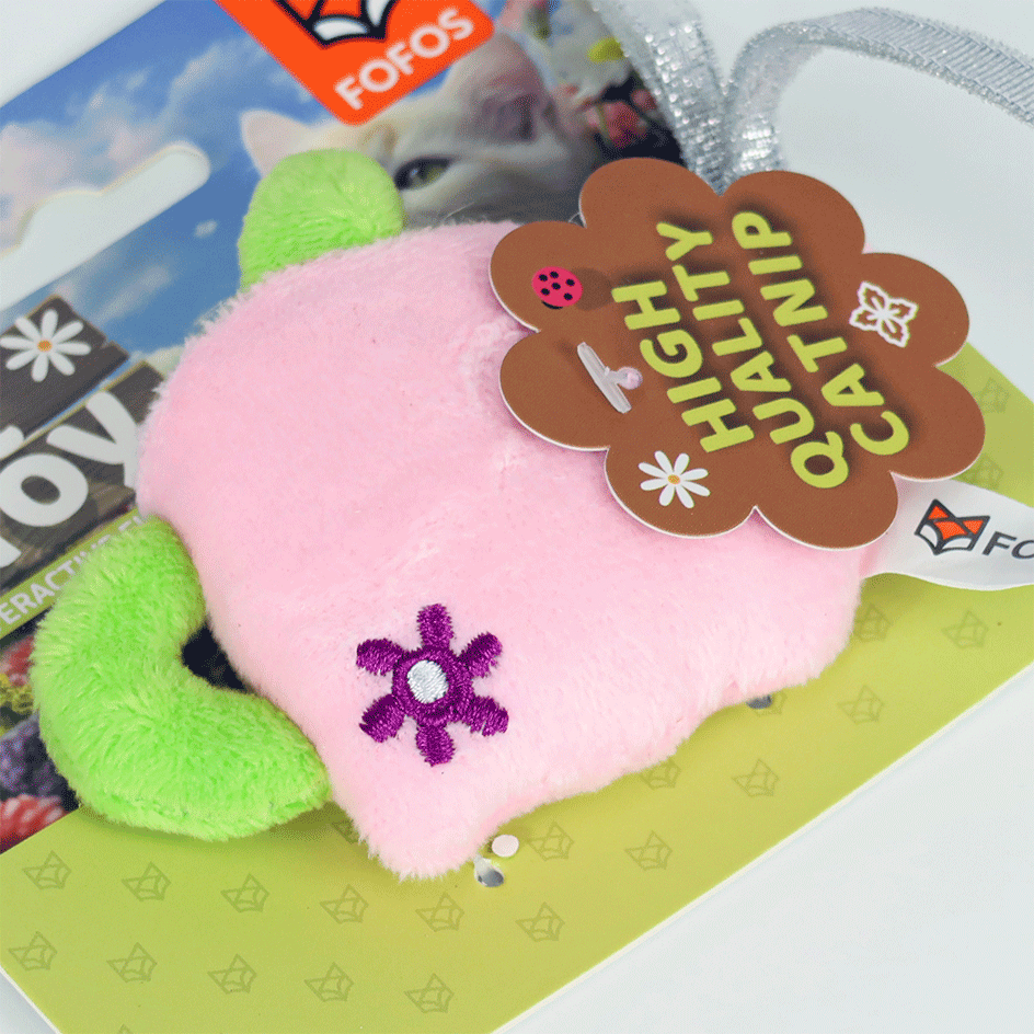 Brinquedo Pelúcia Fofos Regador Rosa com Catnip para Gatos - Tam. Único