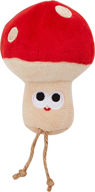 Brinquedo Pelúcia Fofos Cogumelo com Catnip para Gatos - Tam. Único