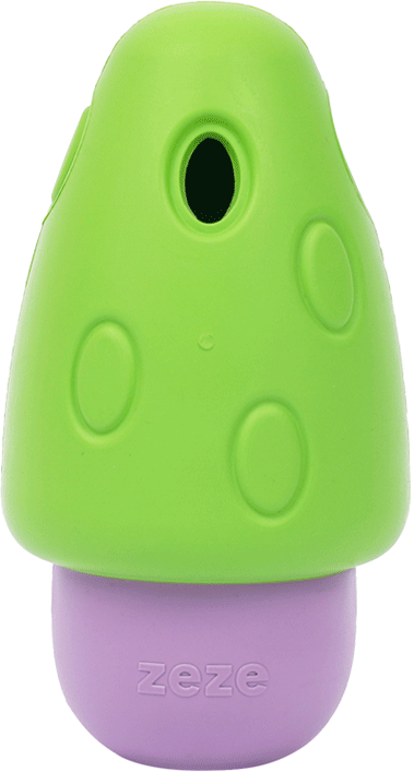 Brinquedo Interativo Zeze Cogumelo Verde e Roxo para Cães - Tam. Único