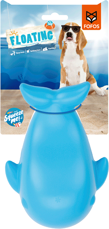 Brinquedo Mordedor Fofos Baleia Azul para Cães - Tam. Único