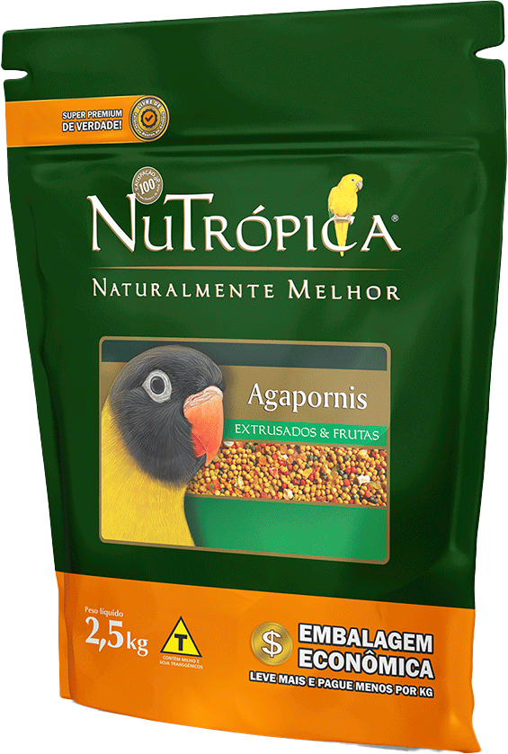Ração Nutrópica Extrusados e Frutas para Agapornis - 2,5Kg