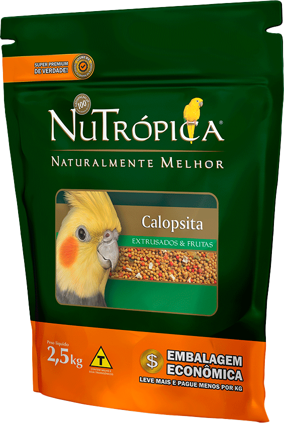Ração Nutrópica Extrusados e Frutas para Calopsita - 2,5Kg