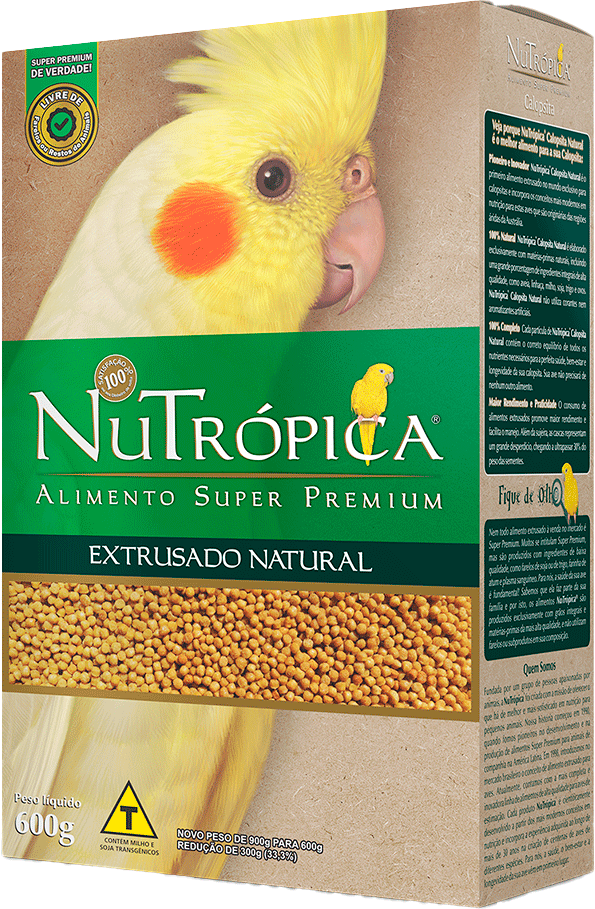 Ração Nutrópica Extrusado Natural para Calopsita - 600 g
