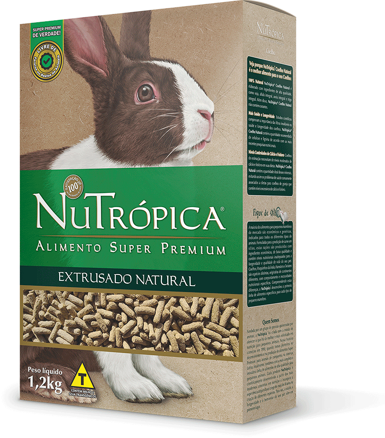 Ração Nutrópica Extrusado Natural para Coelho - 1,2Kg
