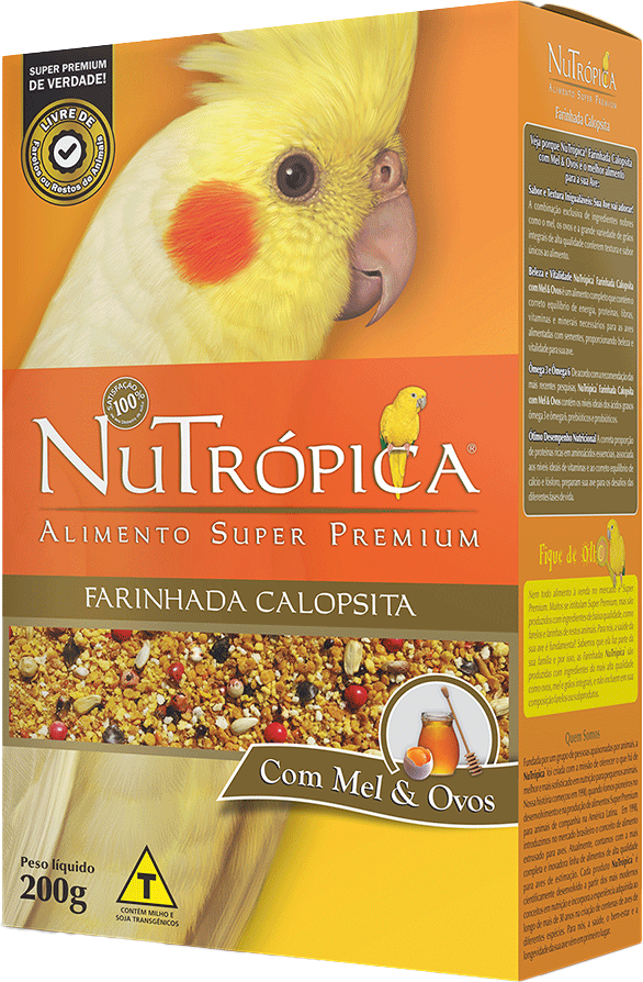 Ração Nutrópica Farinhada para Calopsita com Mel e Ovos - 200 g