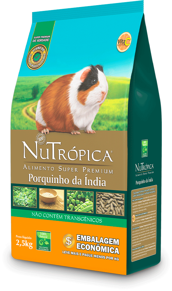 Alimento Nutrópica para Porquinho da Índia - 2,5Kg