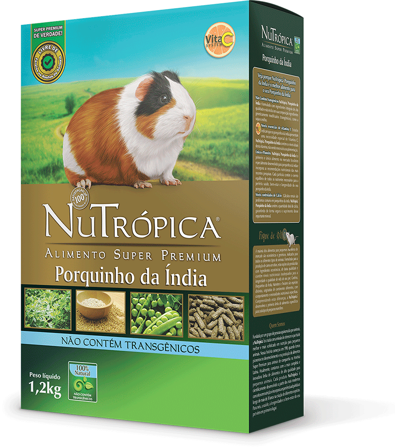 Alimento Nutrópica para Porquinho da Índia - 1,2Kg