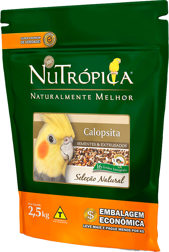 Ração Nutrópica Seleção Natural Sementes e Extrusados para Calopsita - 2,5Kg