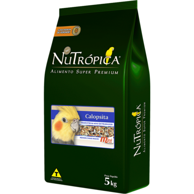 Ração Nutrópica Seleção Natural Sementes e Mini Extrusados para Calopsita Mini Bits