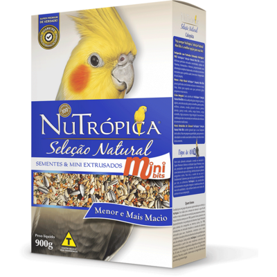 Ração Nutrópica Seleção Natural Sementes e Mini Extrusados para Calopsita Mini Bits