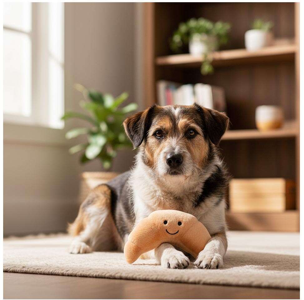Brinquedo de Pelúcia Meau Croissant para Cães - Tam. Único