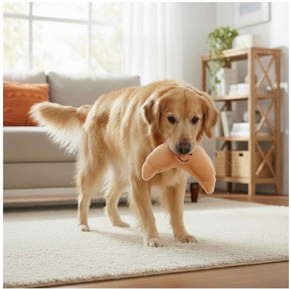 Brinquedo de Pelúcia Meau Croissant para Cães - Tam. Único