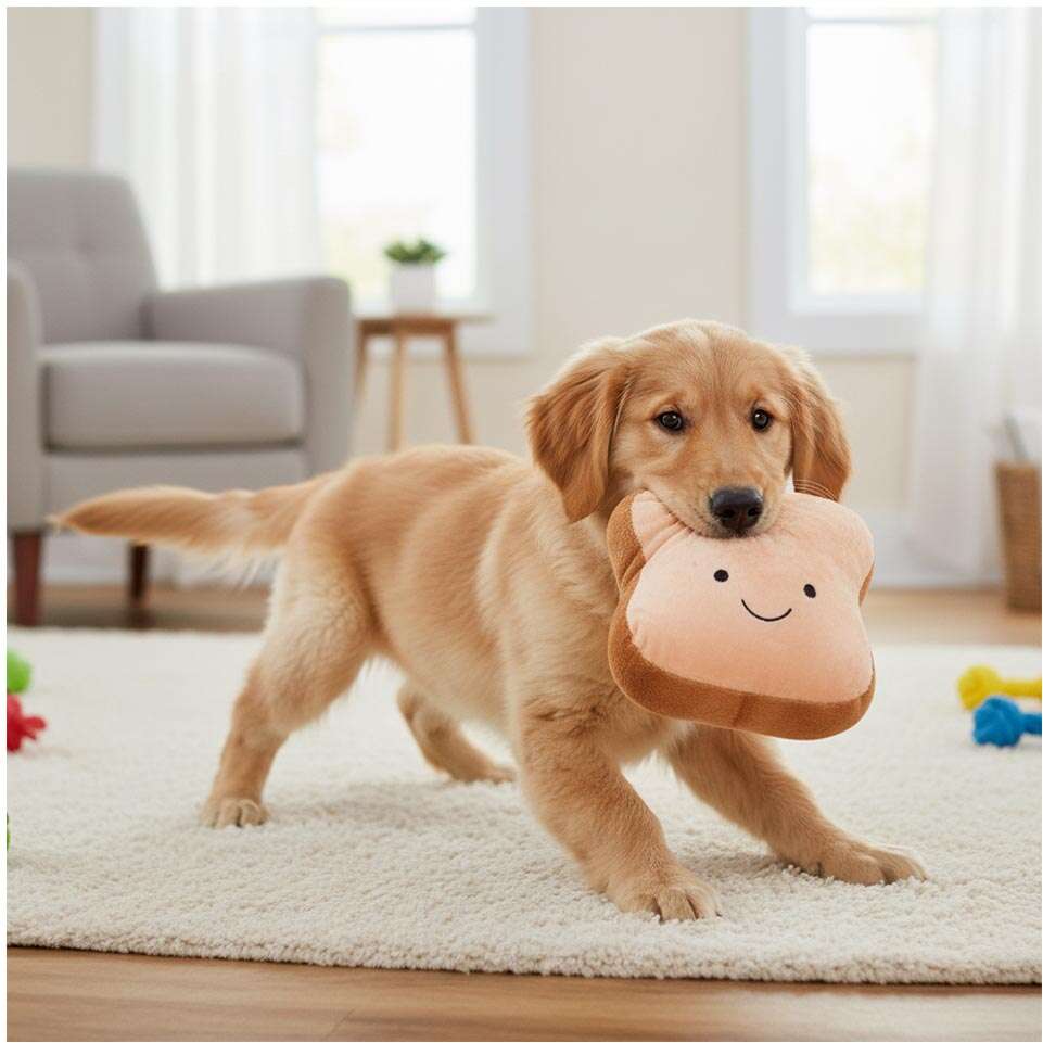 Brinquedo de Pelúcia Meau Pão de Forma para Cães - Tam. Único