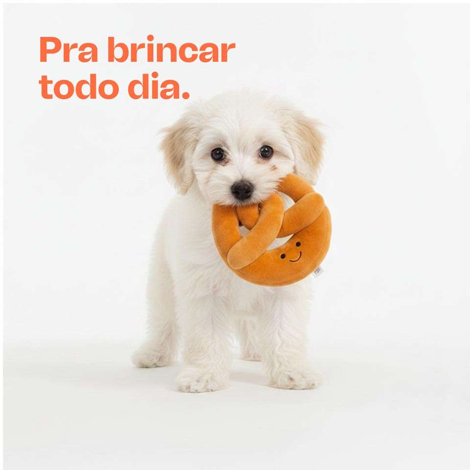 Brinquedo de Pelúcia Meau Rosquinha para Cães - Tam. Único