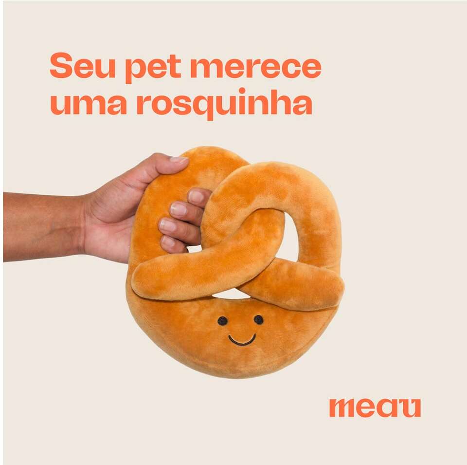 Brinquedo de Pelúcia Meau Rosquinha para Cães - Tam. Único