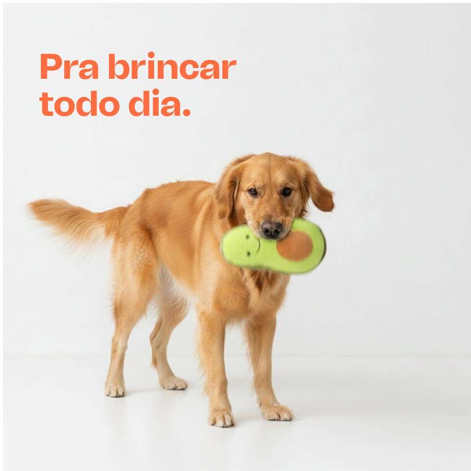 Brinquedo de Pelúcia Meau Abacate para Cães - Tam. Único