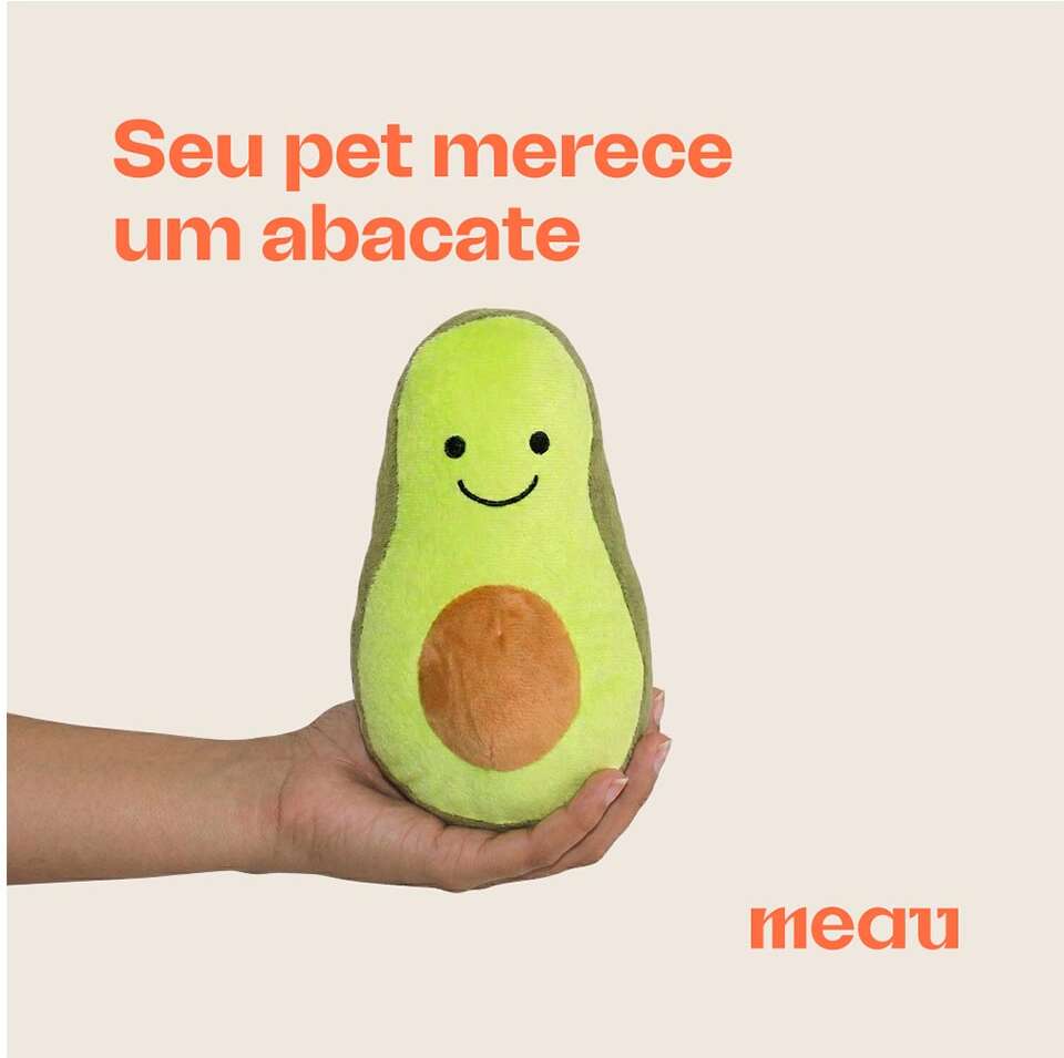 Brinquedo de Pelúcia Meau Abacate para Cães - Tam. Único