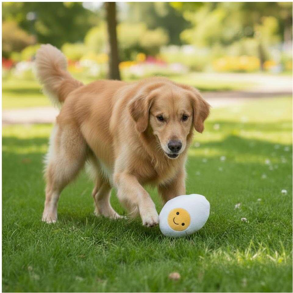 Brinquedo de Pelúcia Meau Ovo para Cães - Tam. Único