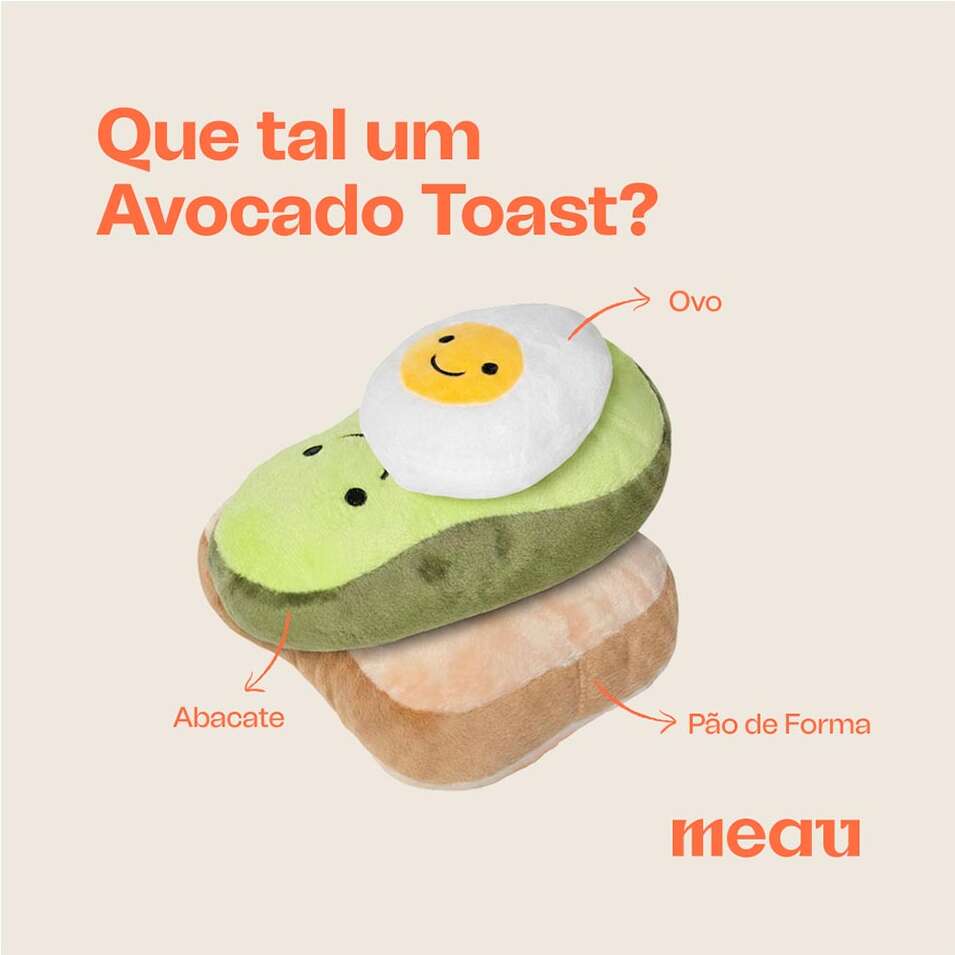 Brinquedo de Pelúcia Meau Ovo para Cães - Tam. Único