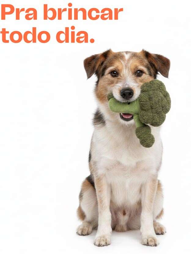 Brinquedo de Pelúcia Meau Brócolis para Cães - Tam. Único