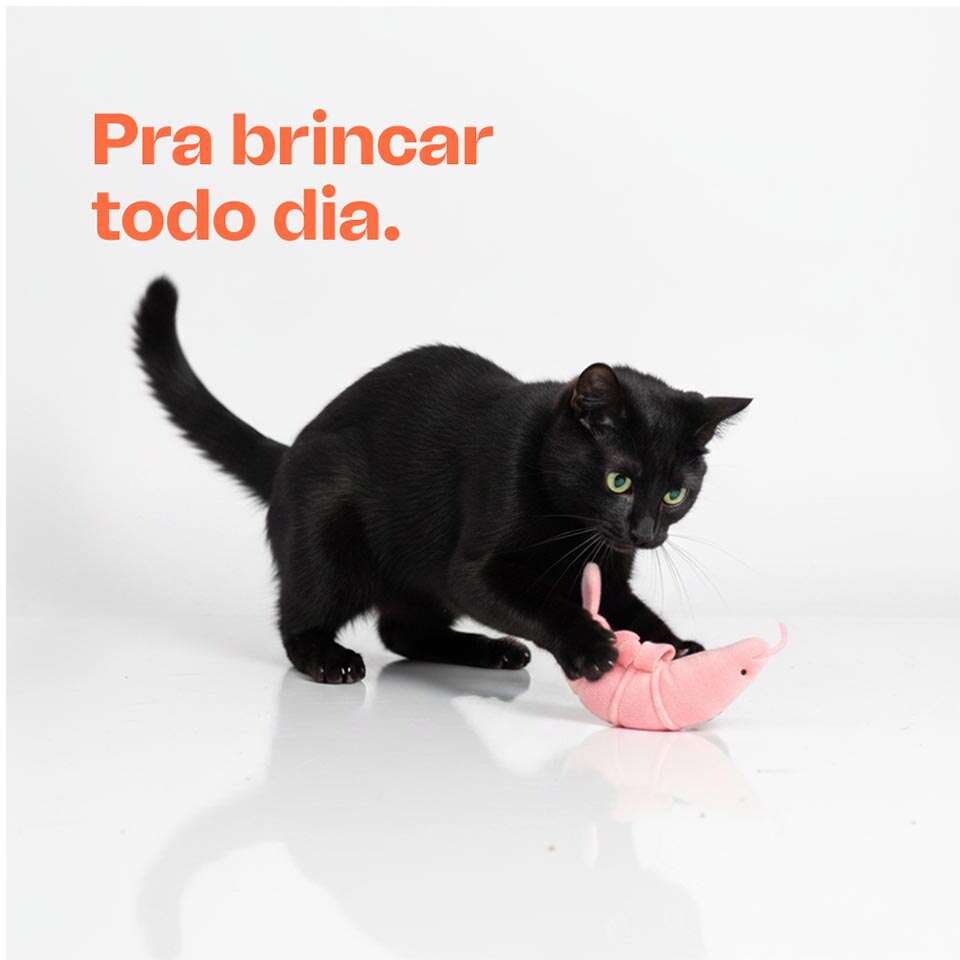 Brinquedo de Pelúcia Meau Camarão com Catnip para Gatos - Tam. Único
