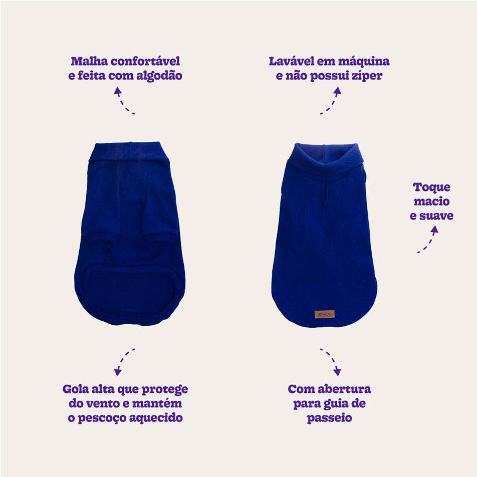 Moletom Meau Cacharrel de Malha Azul Royal - Tam 04